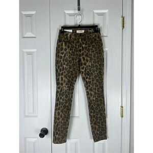 NWT Pacsun Womens Leopard Midi Rise Skinniest Jeans Size 25